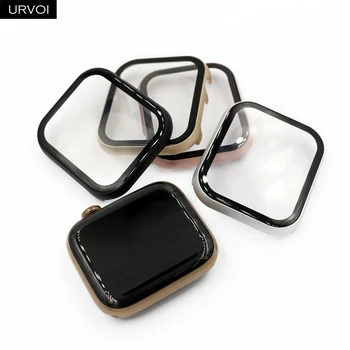 Металлический корпус URVOI для Apple Watch series 8 7 6 SE 54321 с жестким бампером и алюминиевой рамкой, защитное стекло для экрана iWatch