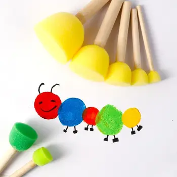 Для обучения детей искусству и рукоделию, развивающие игрушки, наборы детских игрушек для рисования, кисть для рисования губкой 