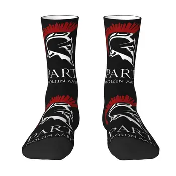 Забавные мужские носки Spartan Molon Labe Sparta Warrior, унисекс, теплые носки для экипажа с 3D-печатью