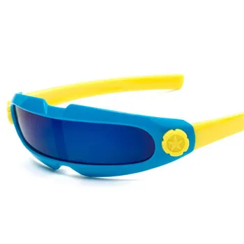 X Лазерные очки Детские Солнцезащитные очки Future Soldier Дети Мальчик девочка Солнцезащитные очки Защитное покрытие Индивидуальность Одна линза y2k Eyewear Oculos