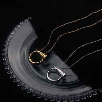ALTERA Fashion Минималистичное Круглое кольцо, ожерелье, ювелирные изделия из нержавеющей стали для женщин, Роскошная Цепочка на шею, аксессуар, подарок для вечеринки