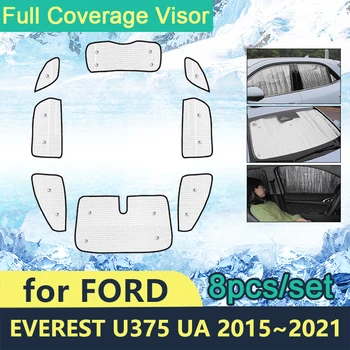 Солнцезащитные Козырьки С Полным Покрытием Для Ford Everest U375 UA 2015 ~ 2021 Автомобильные Солнцезащитные Ветровые Стекла Боковые Потертые Окна Аксессуары 2020 2019