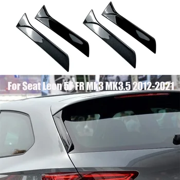 Для Seat Leon 5F FR Mk3 MK3.5 2012-2021 (5 дверей) Глянцевый черный боковой спойлер заднего стекла, крыло, автомобильный стайлинг, сплиттер Auto canards